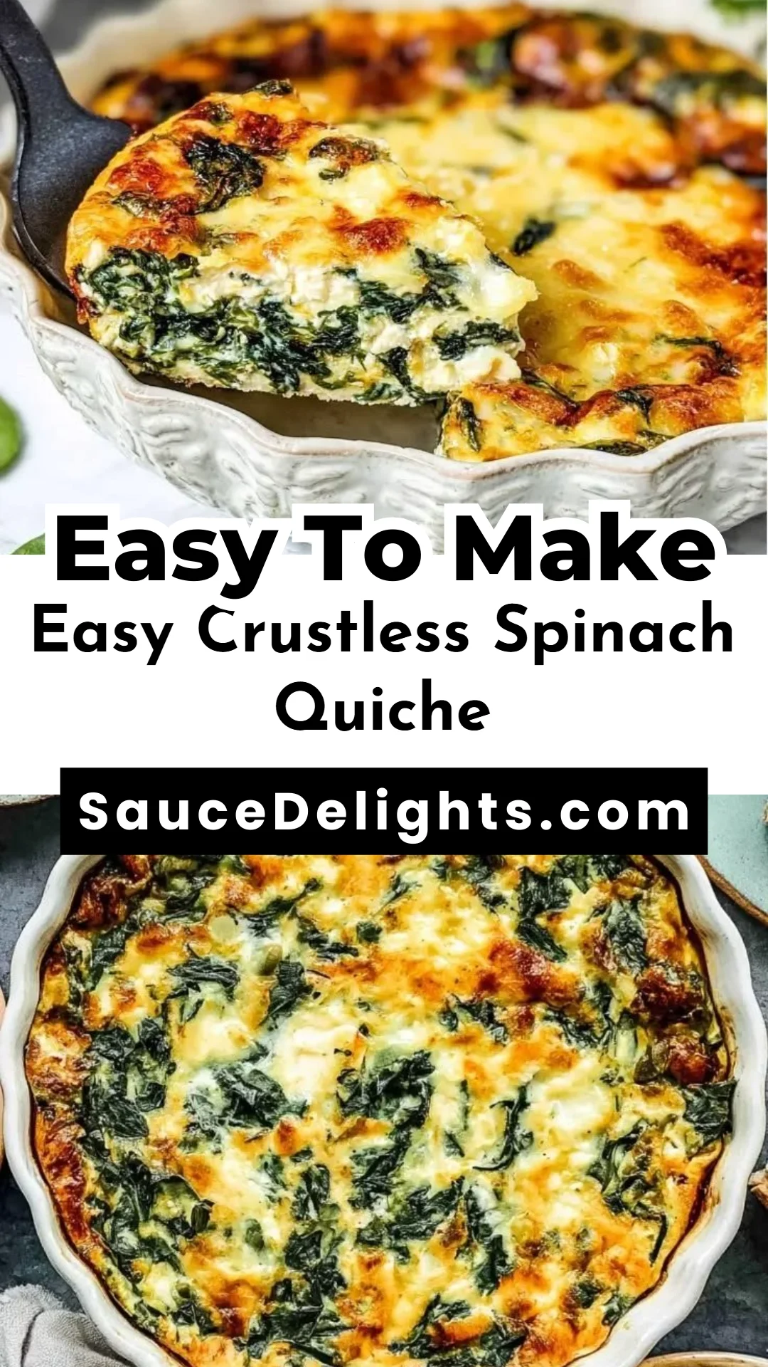 Easy Crustless Spinach Quiche