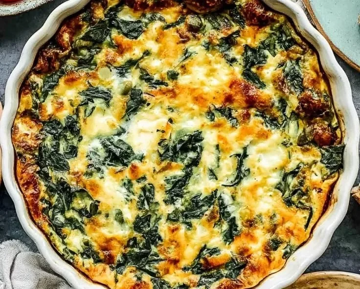Easy Crustless Spinach Quiche