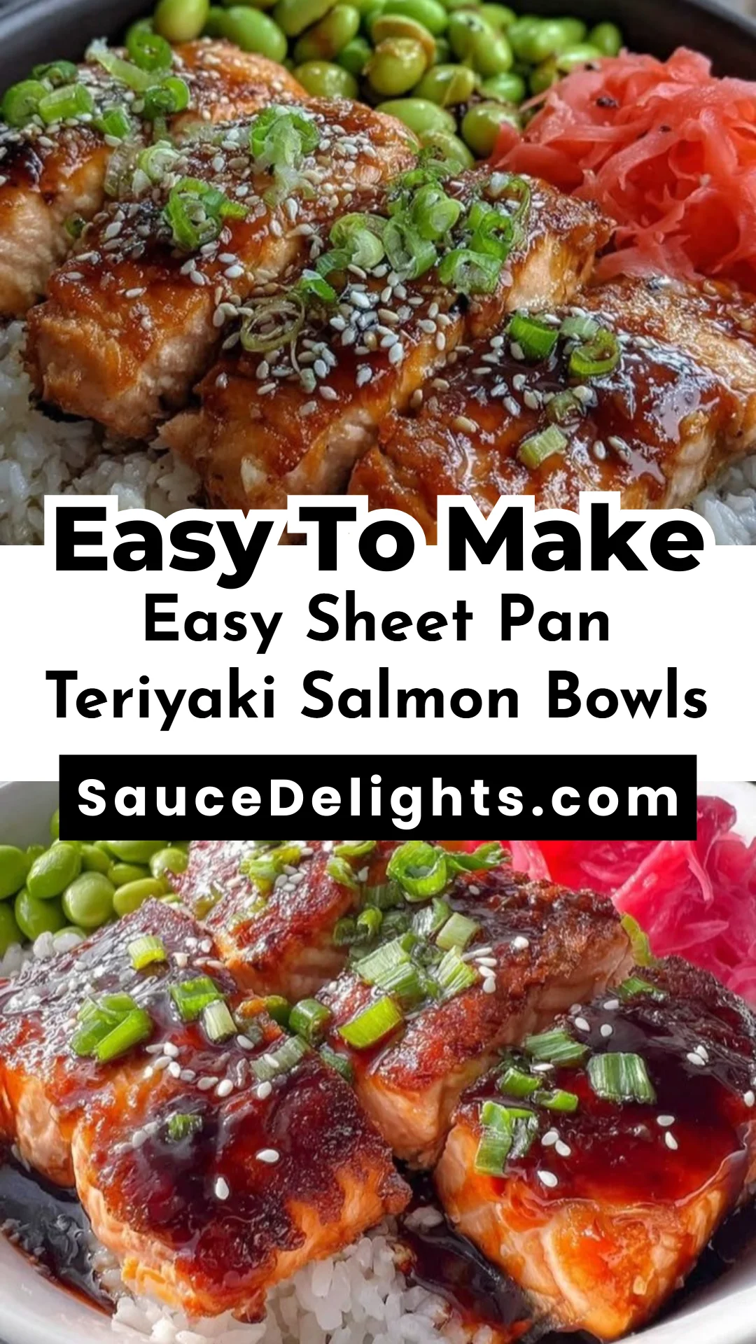 Easy Sheet Pan Teriyaki Salmon Bowls