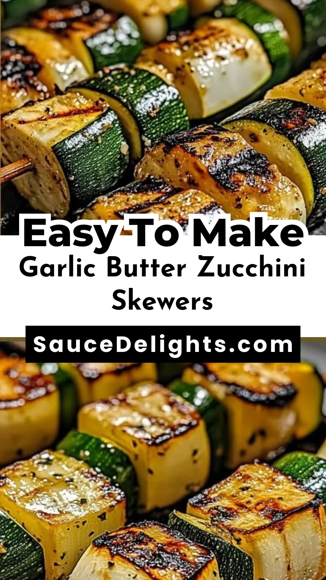 Garlic Butter Zucchini Skewers