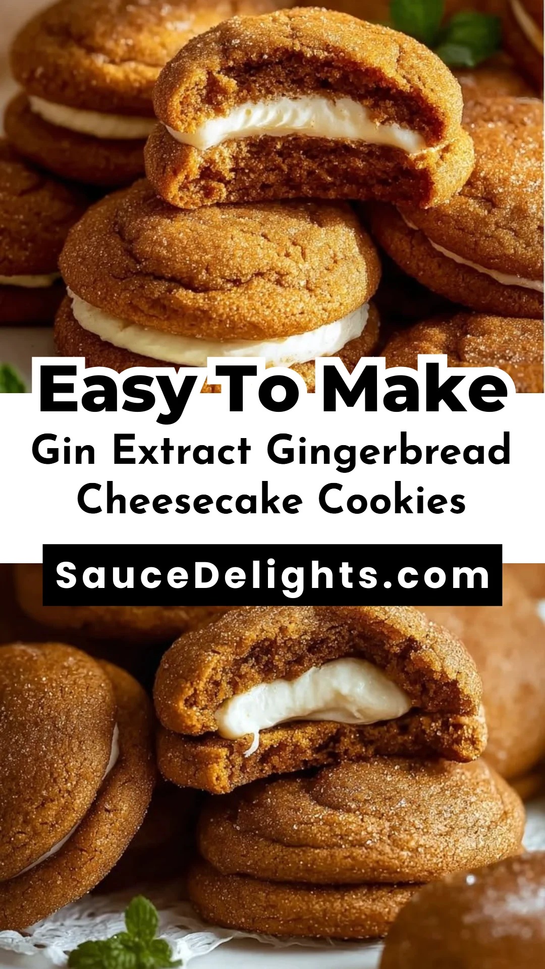 Gin Extract Gingerbread Cheesecake Cookies