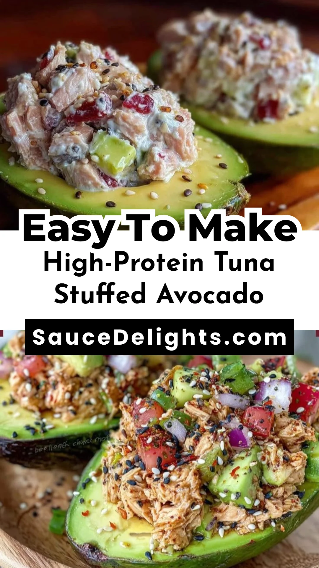 High-Protein Tuna Stuffed Avocado