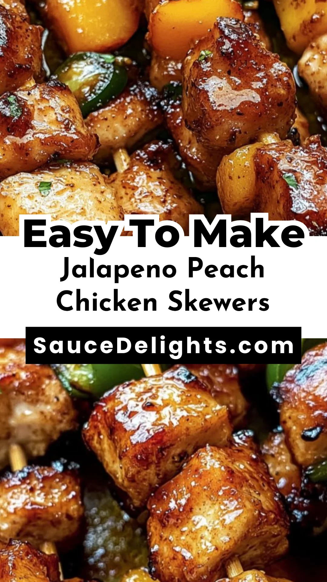 Jalapeno Peach Chicken Skewers