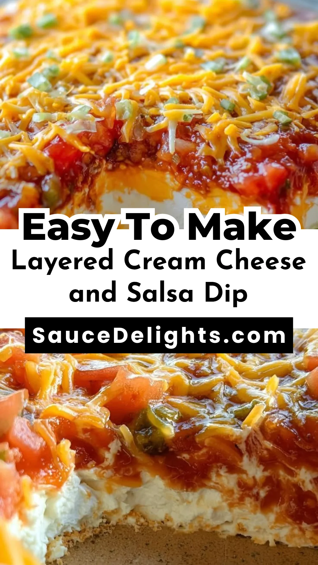 Layered Cream Cheese and Salsa Dip