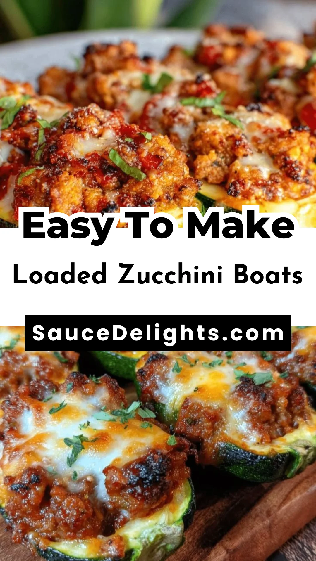 Loaded Zucchini Boats
