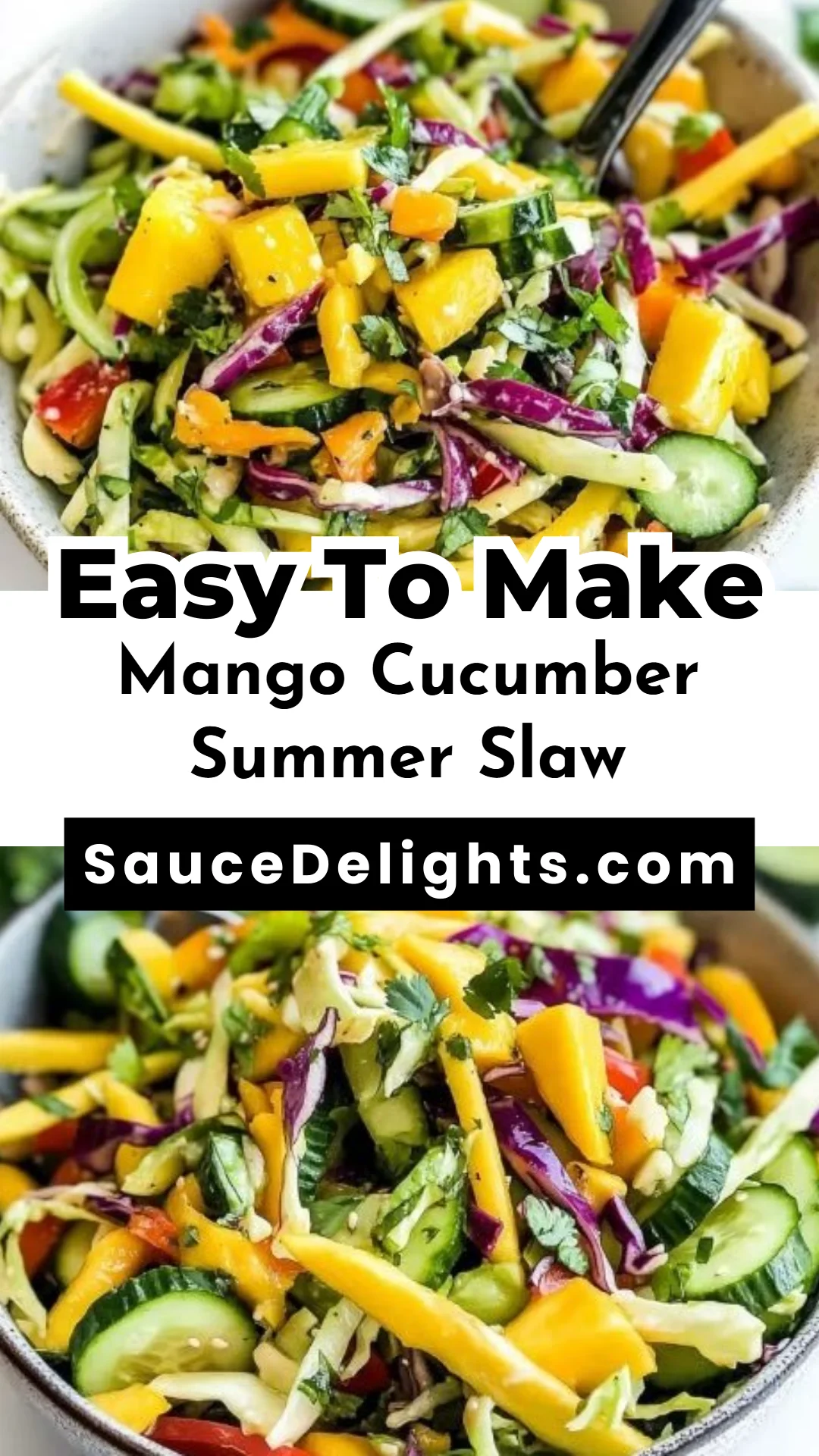 Mango Cucumber Summer Slaw