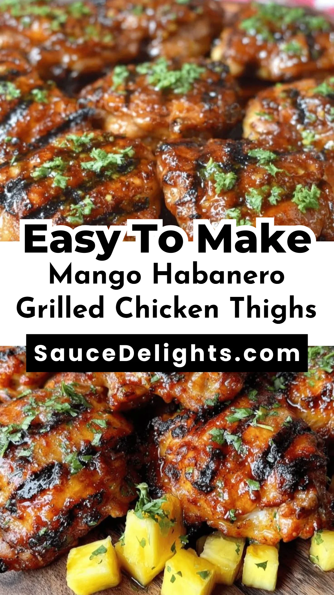 Mango Habanero Grilled Chicken Thighs