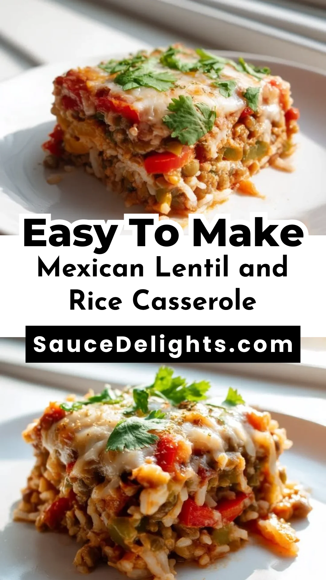 Mexican Lentil and Rice Casserole