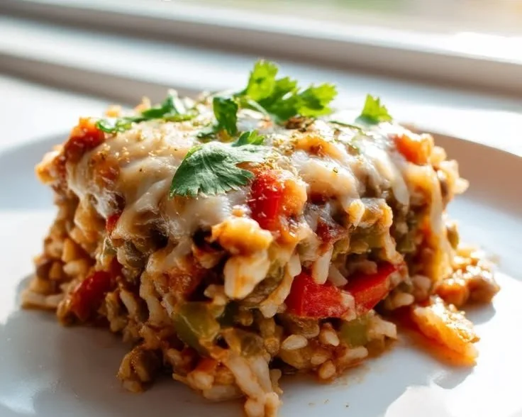 Mexican Lentil and Rice Casserole
