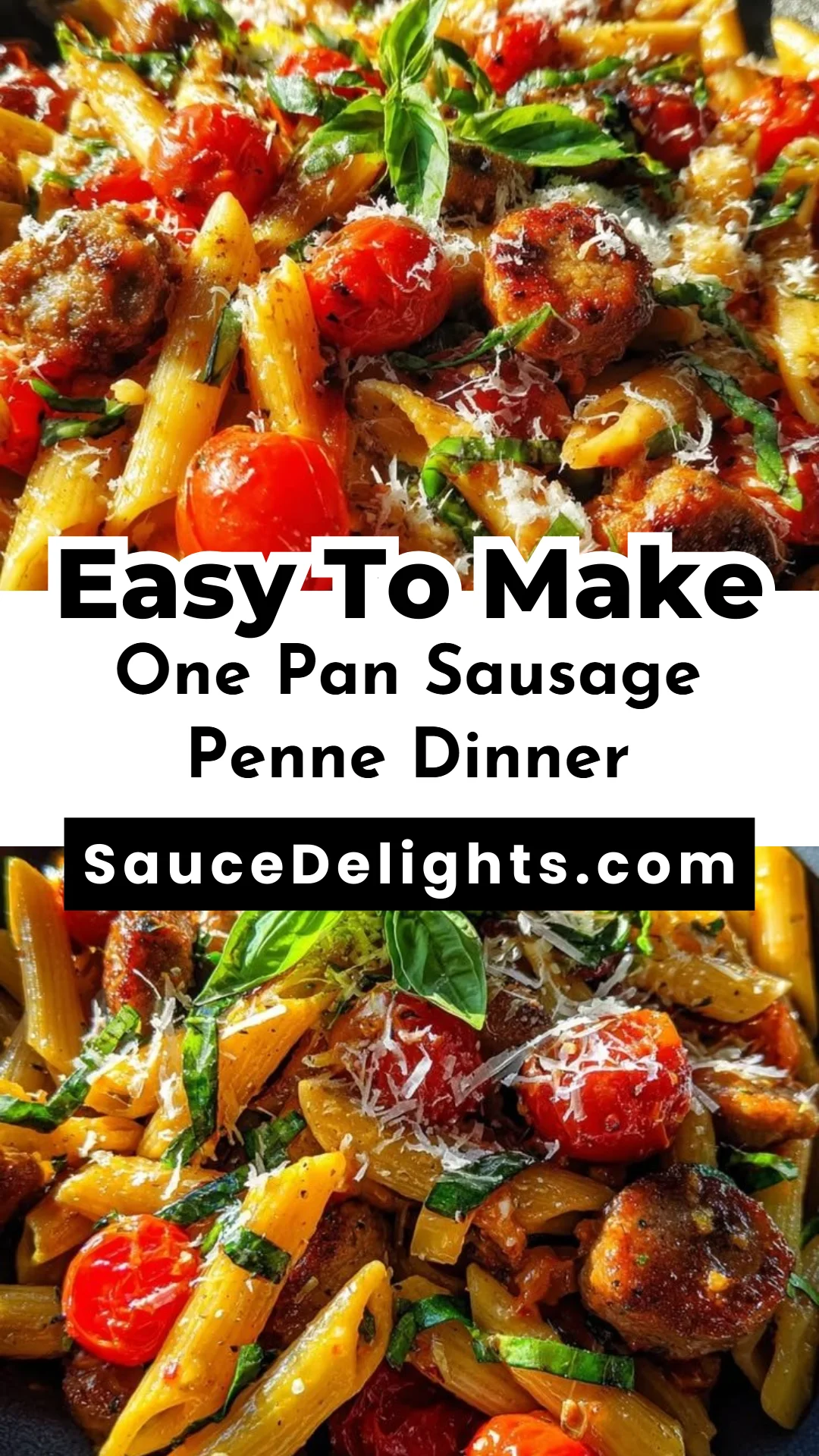 One Pan Sausage Penne Dinner