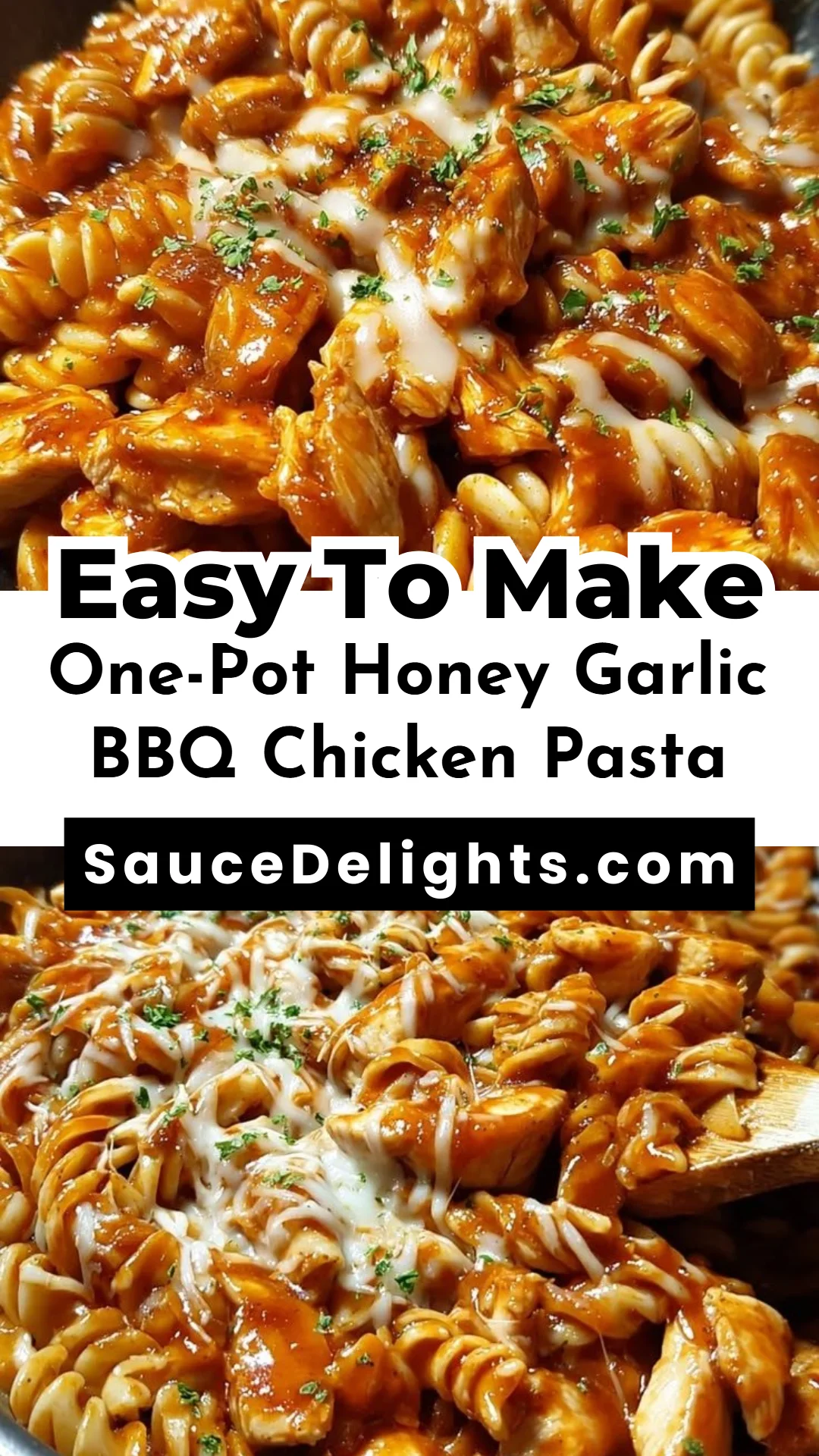 One-Pot Honey Garlic BBQ Chicken Pasta