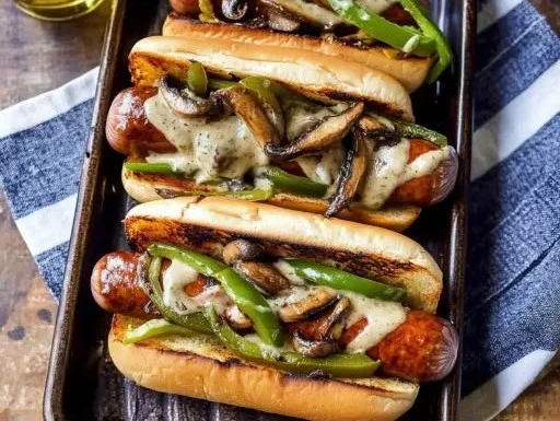 Philly Cheese Bratwurst