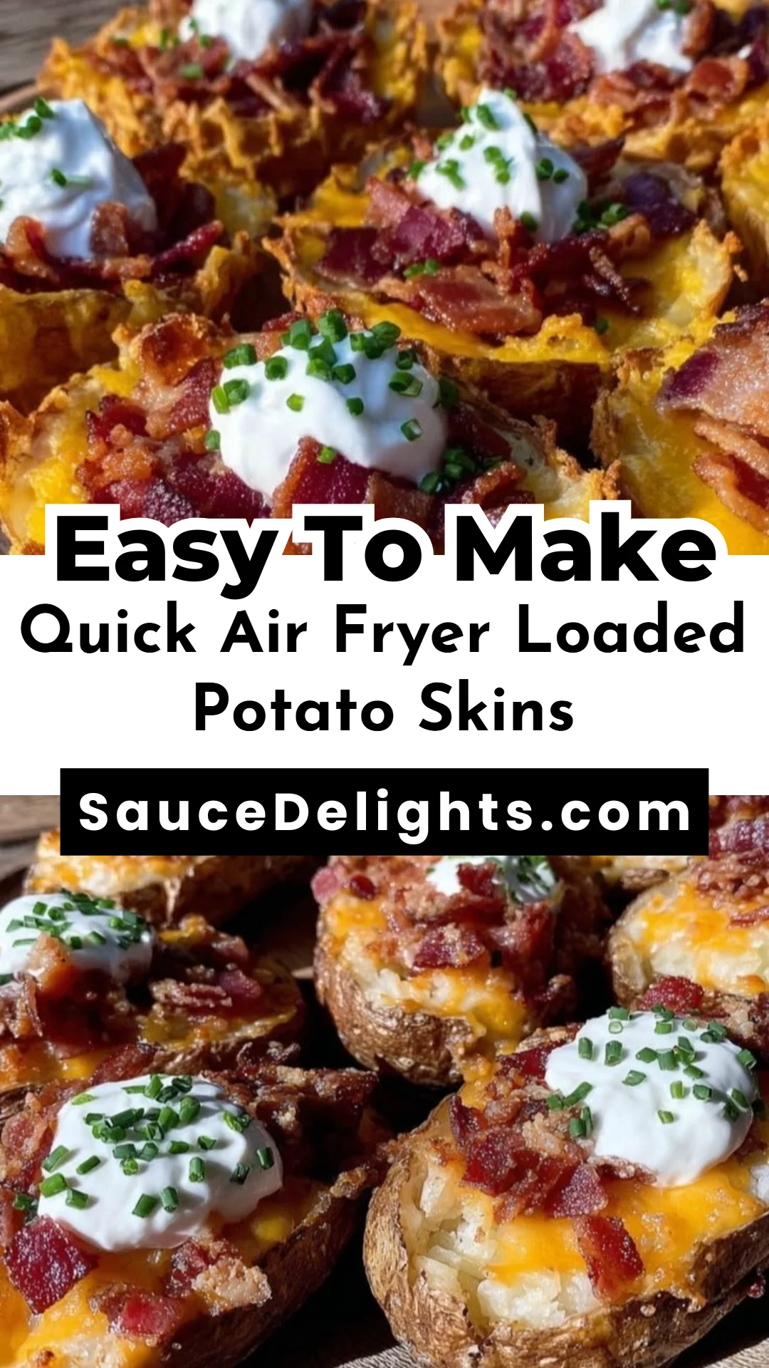 Quick Air Fryer Loaded Potato Skins