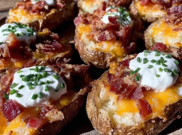 Quick Air Fryer Loaded Potato Skins