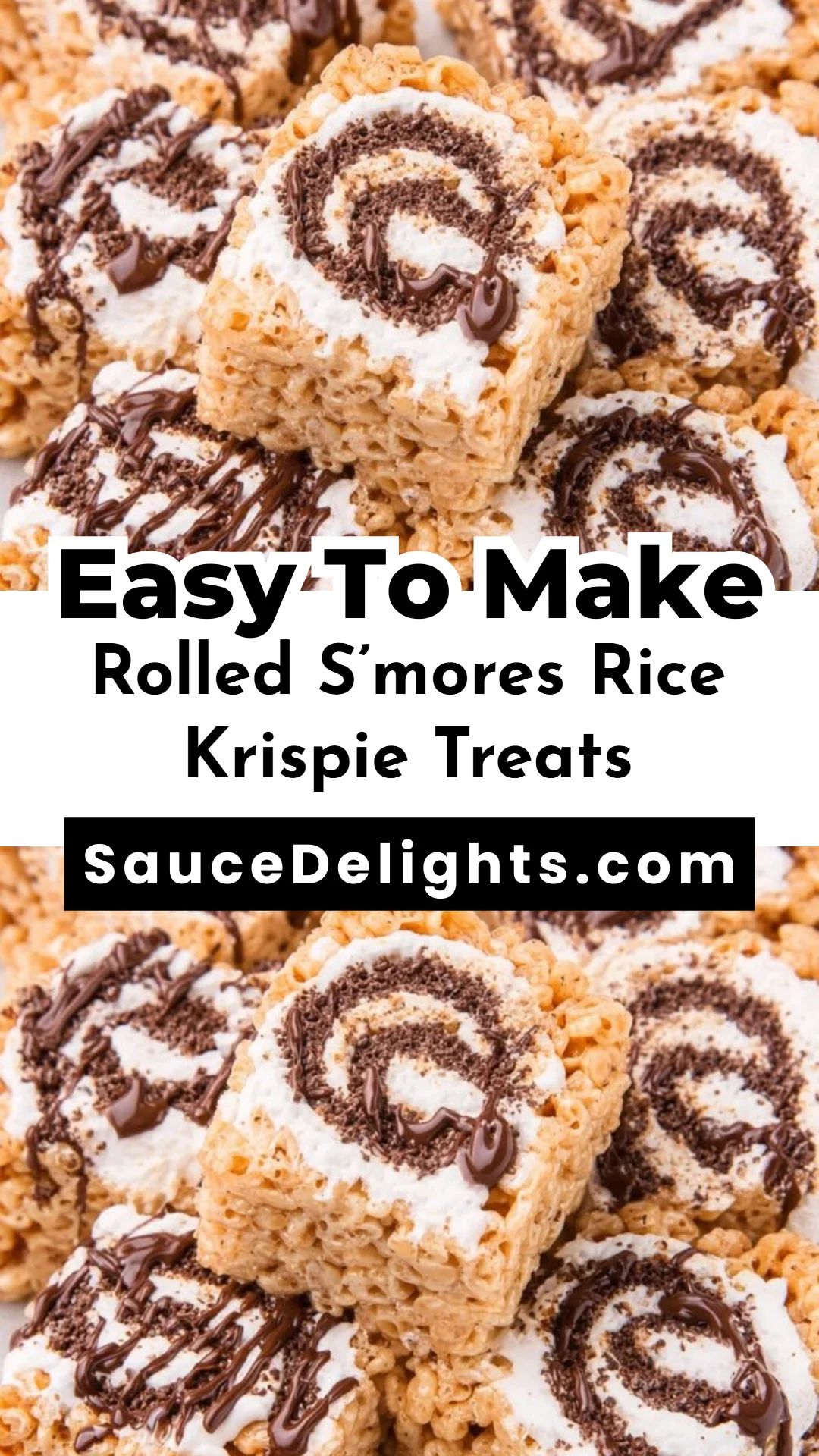 Rolled S’mores Rice Krispie Treats