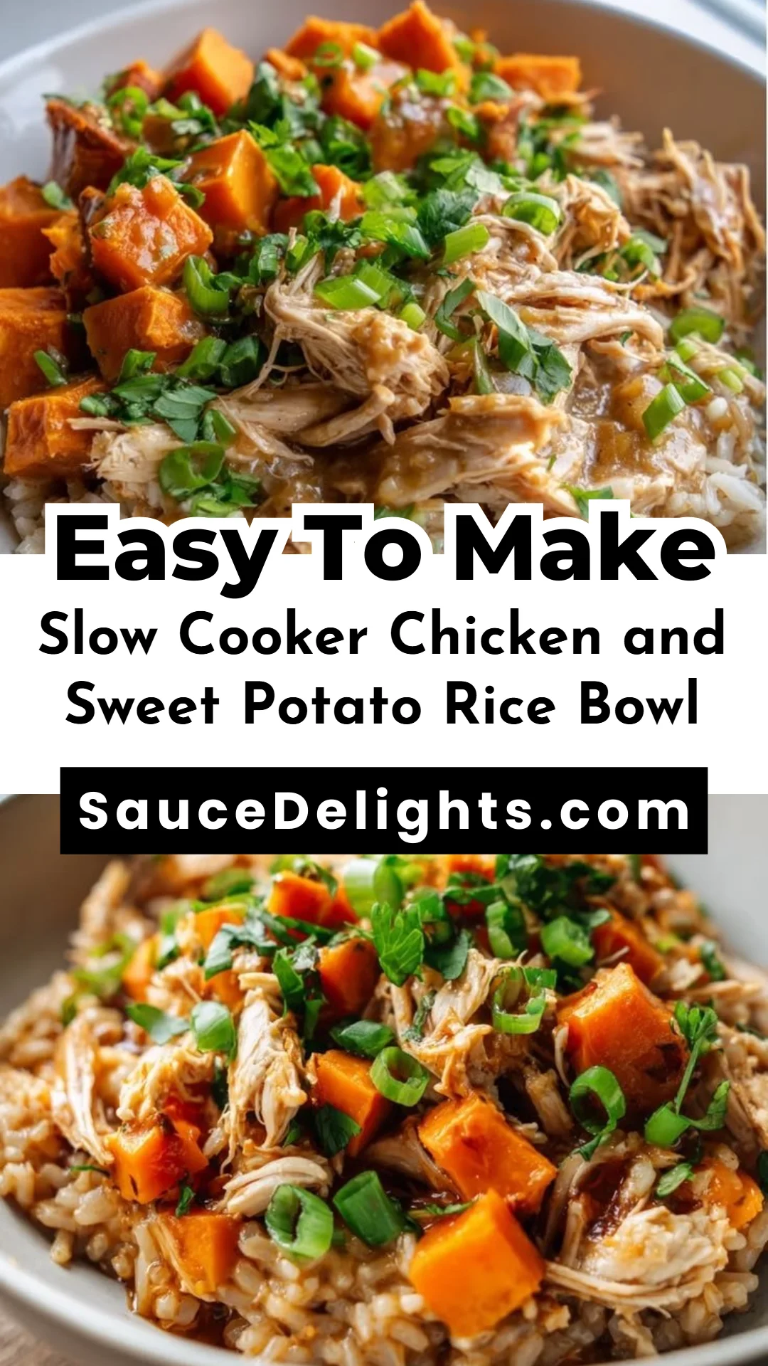 Slow Cooker Chicken and Sweet Potato Rice Bowl