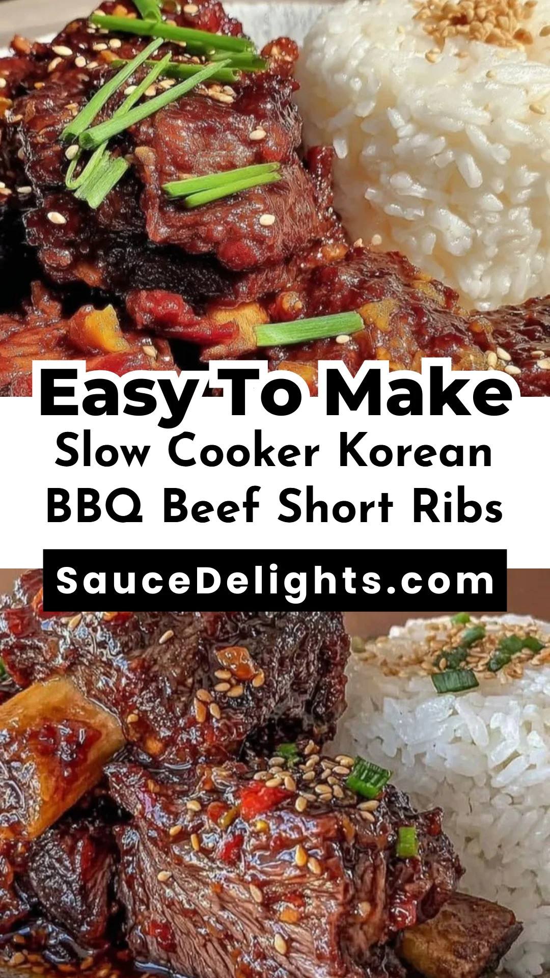 Slow Cooker Korean BBQ Beef Short Ribs
