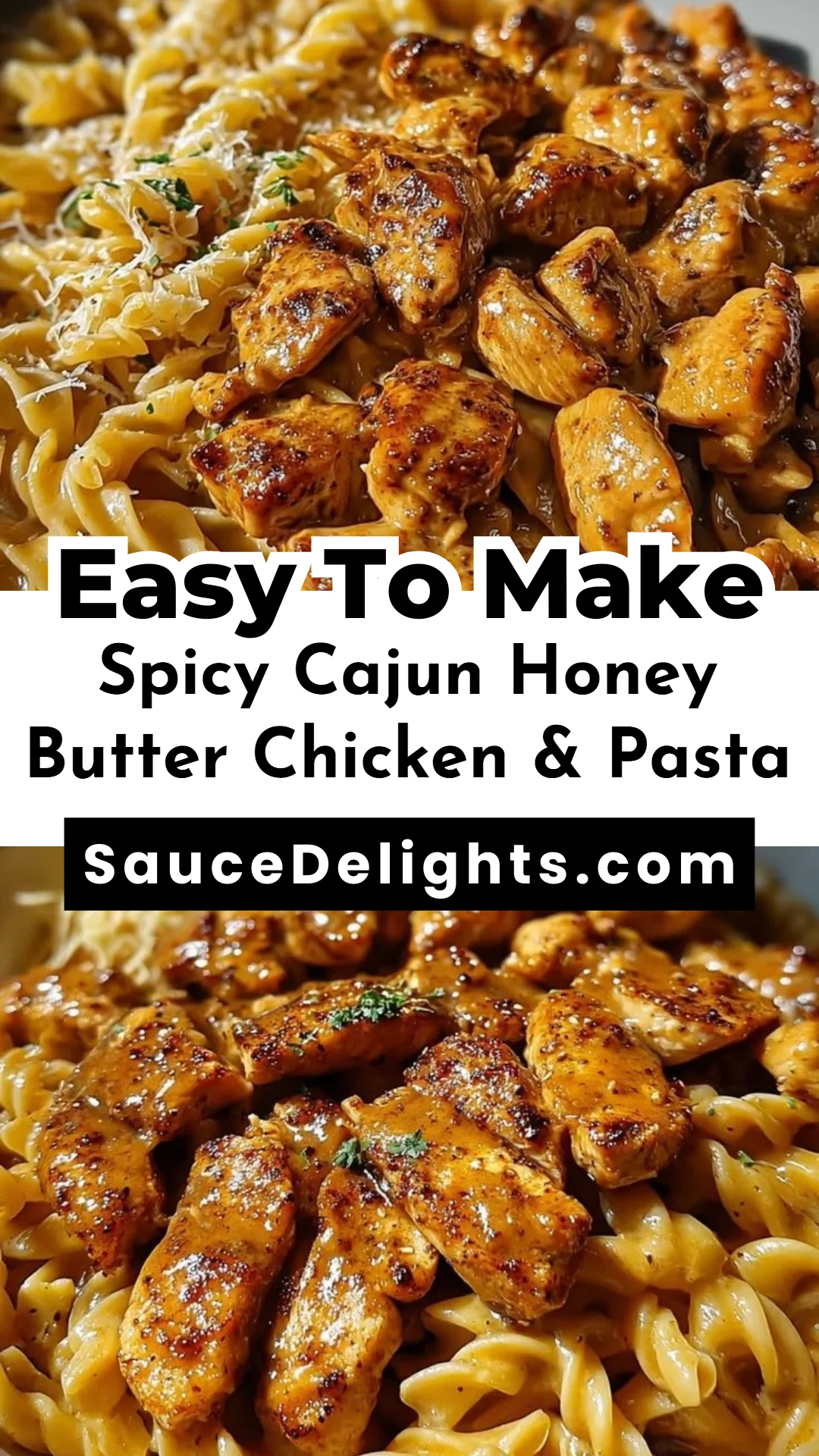 Spicy Cajun Honey Butter Chicken & Pasta