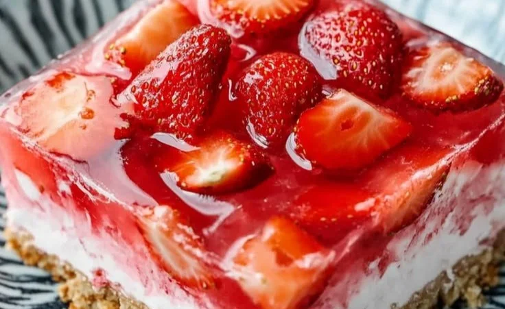 Strawberry Pretzel Jello Salad Delight