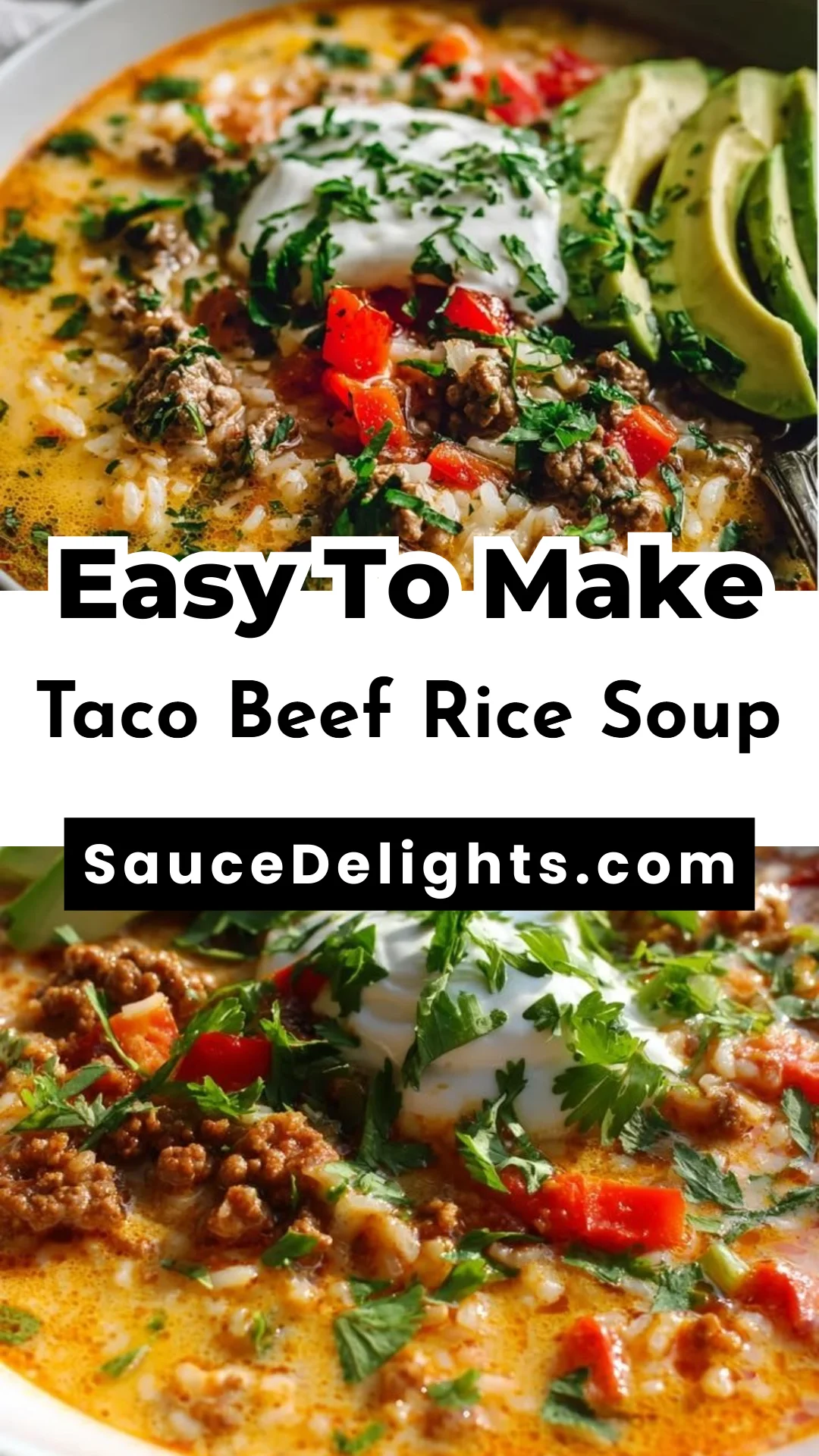 Taco Beef Rice Soup