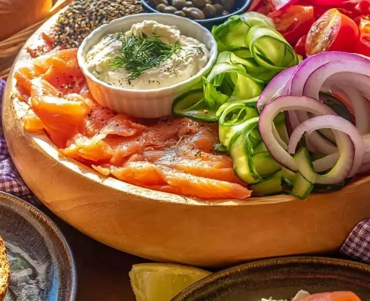 The Ultimate Smoked Salmon Bagel Board