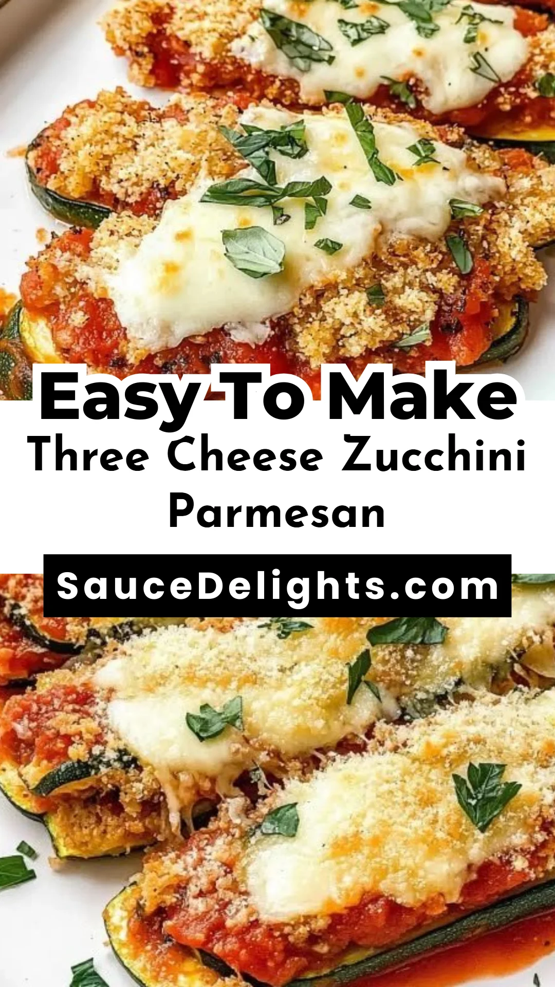 Three Cheese Zucchini Parmesan