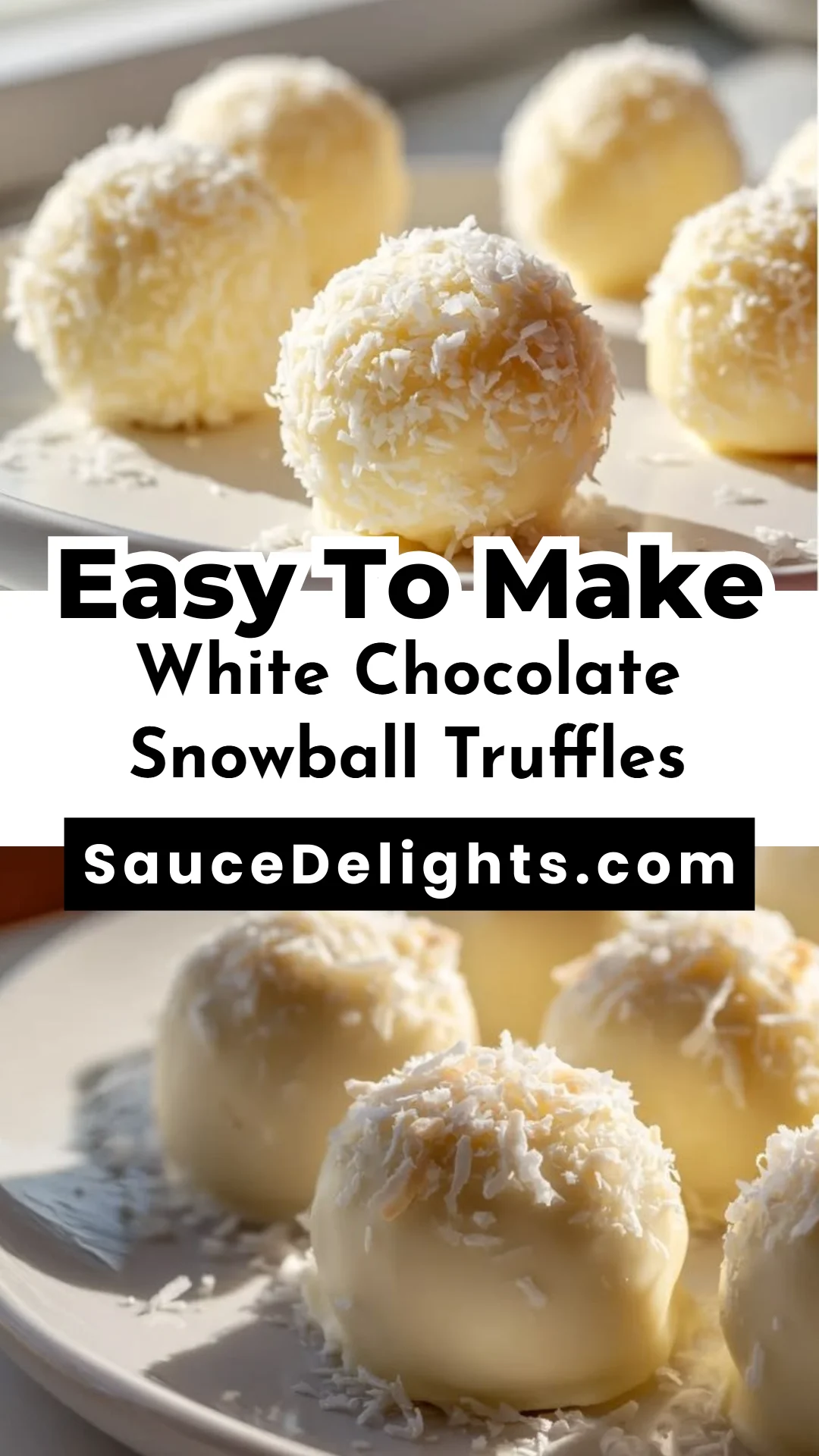 White Chocolate Snowball Truffles