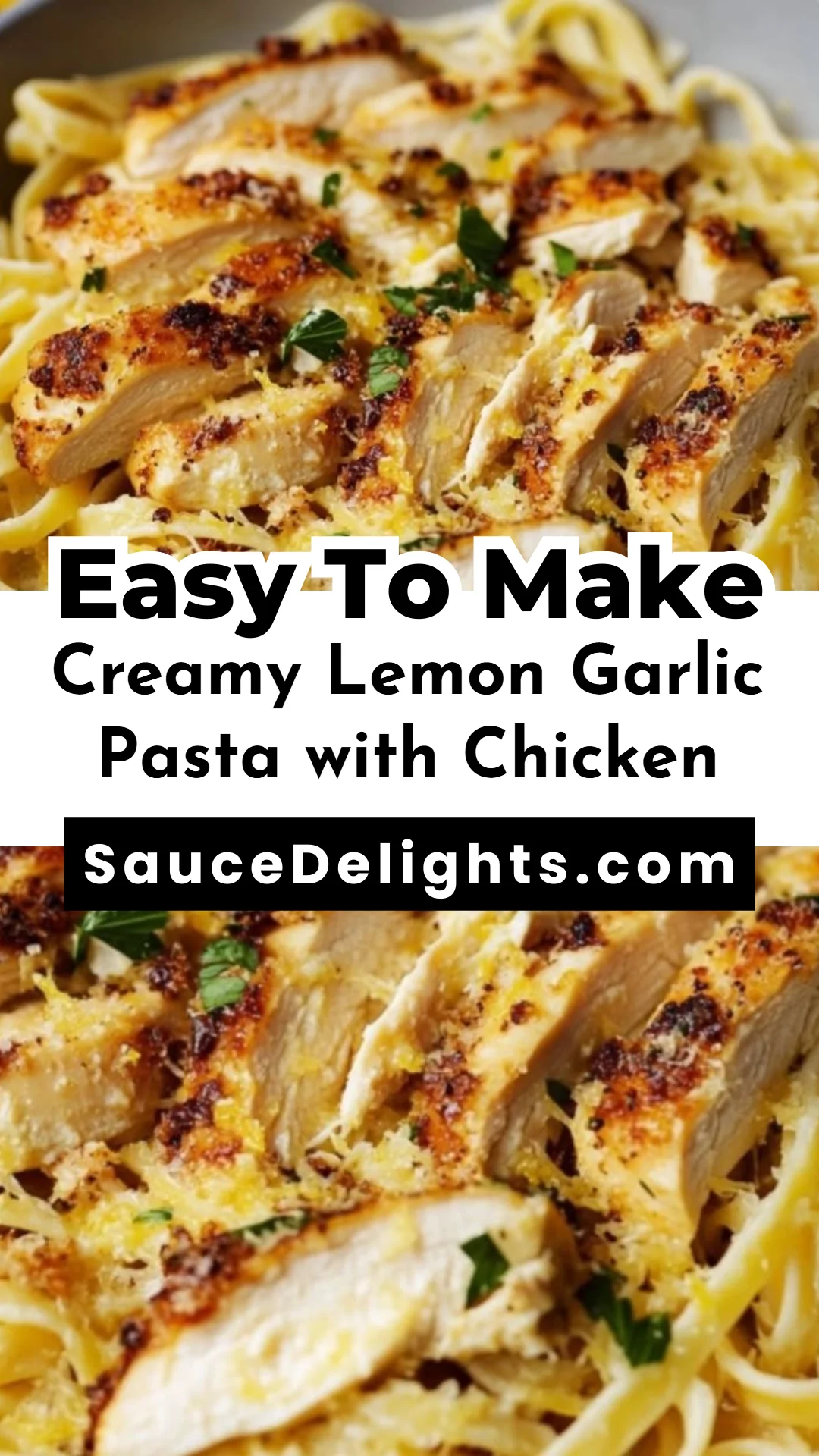Creamy Lemon Garlic Pasta with Chicken