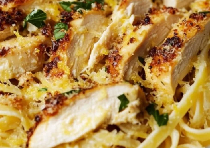 Creamy Lemon Garlic Pasta with Chicken
