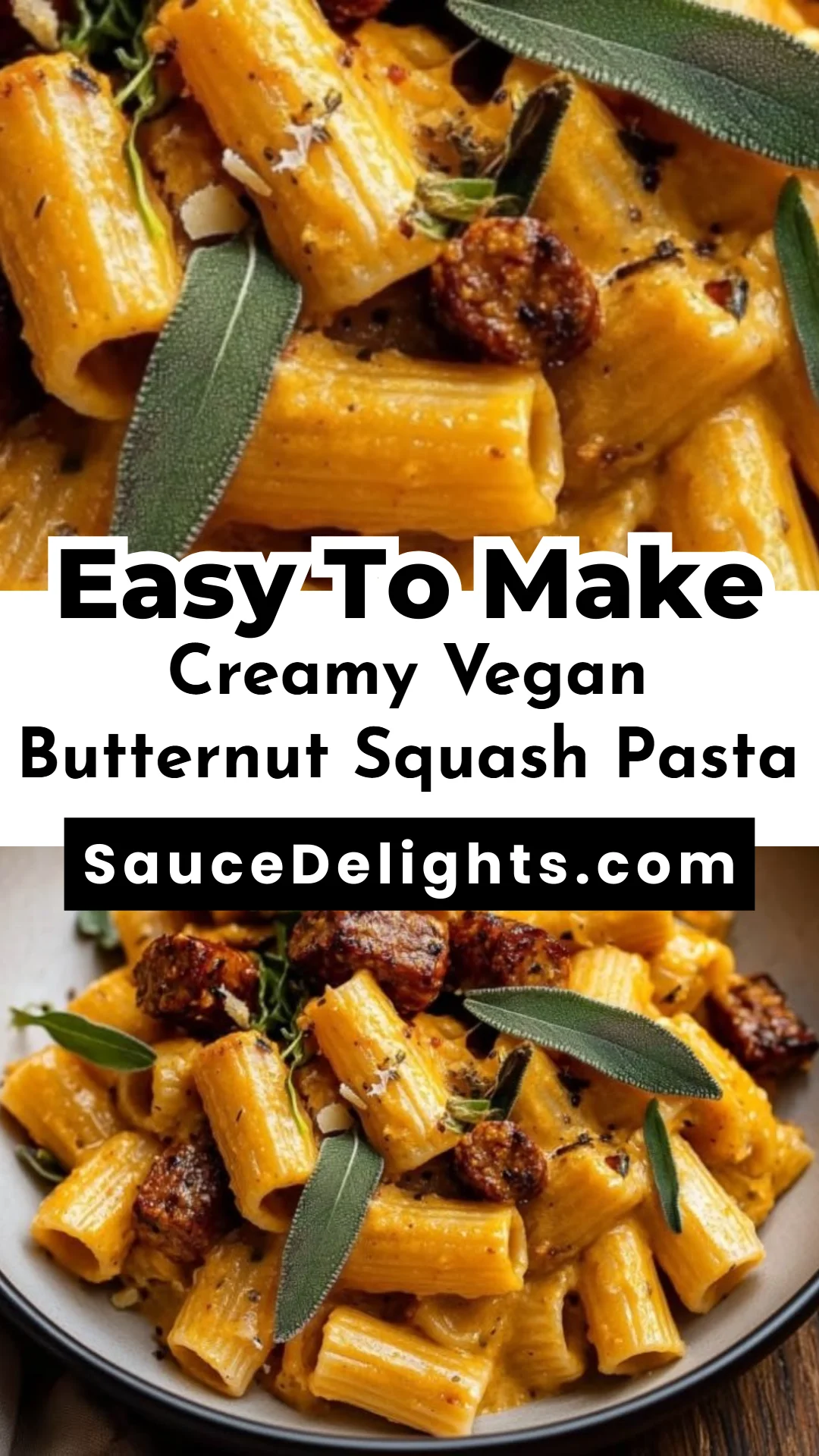 Creamy Vegan Butternut Squash Pasta