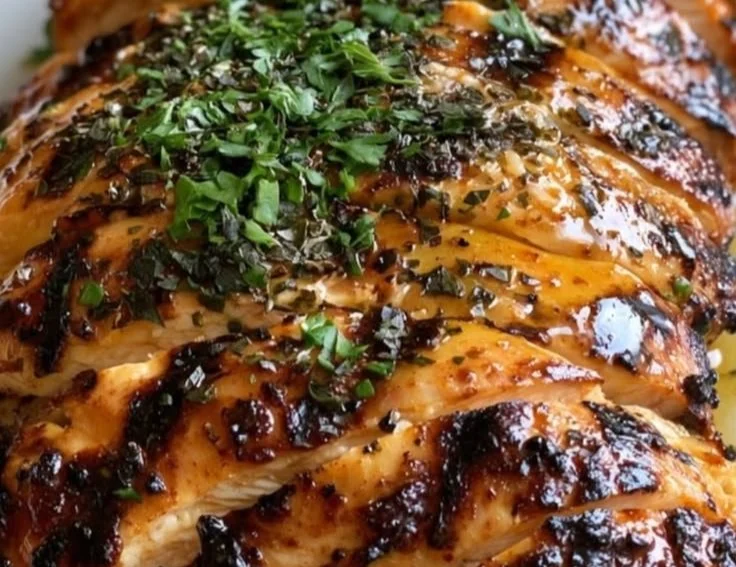 Char-grilled Mediterranean chicken marinated for juicy flavor