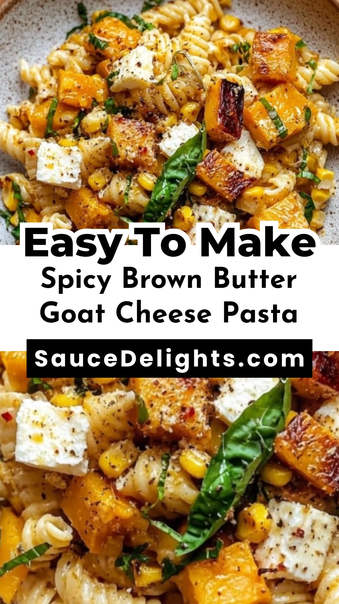 Spicy Brown Butter Goat Cheese Pasta
