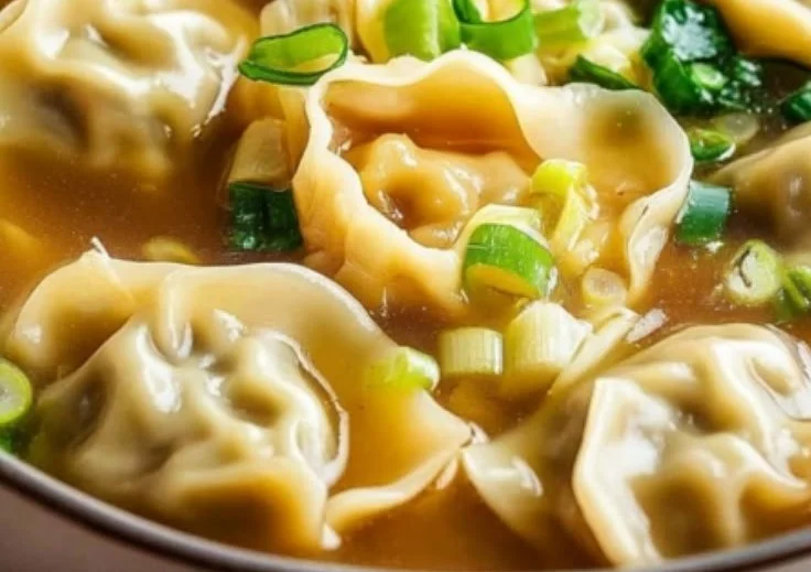 Wonton Soup with Homemade Chicken Dumplings