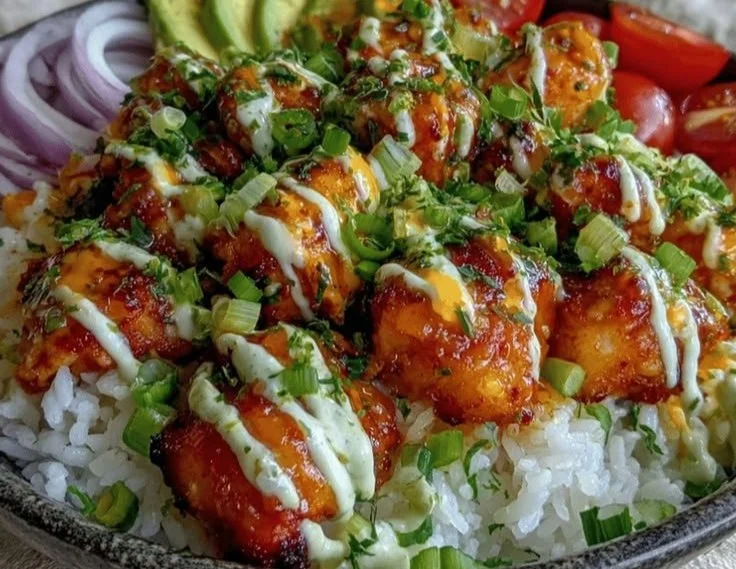 Delicious Buffalo Chicken Bowl for a quick 5-minute dinner recipe