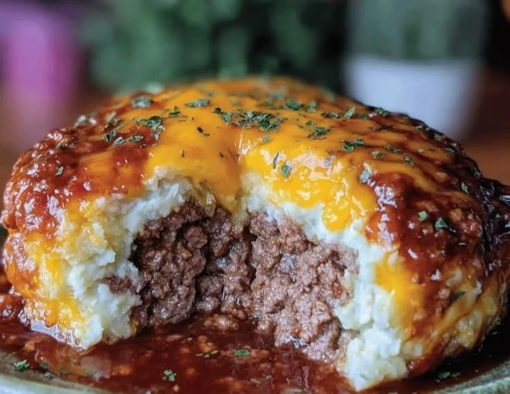 One-pan Amish hamburger steak bake ready for an easy 30-minute dinner