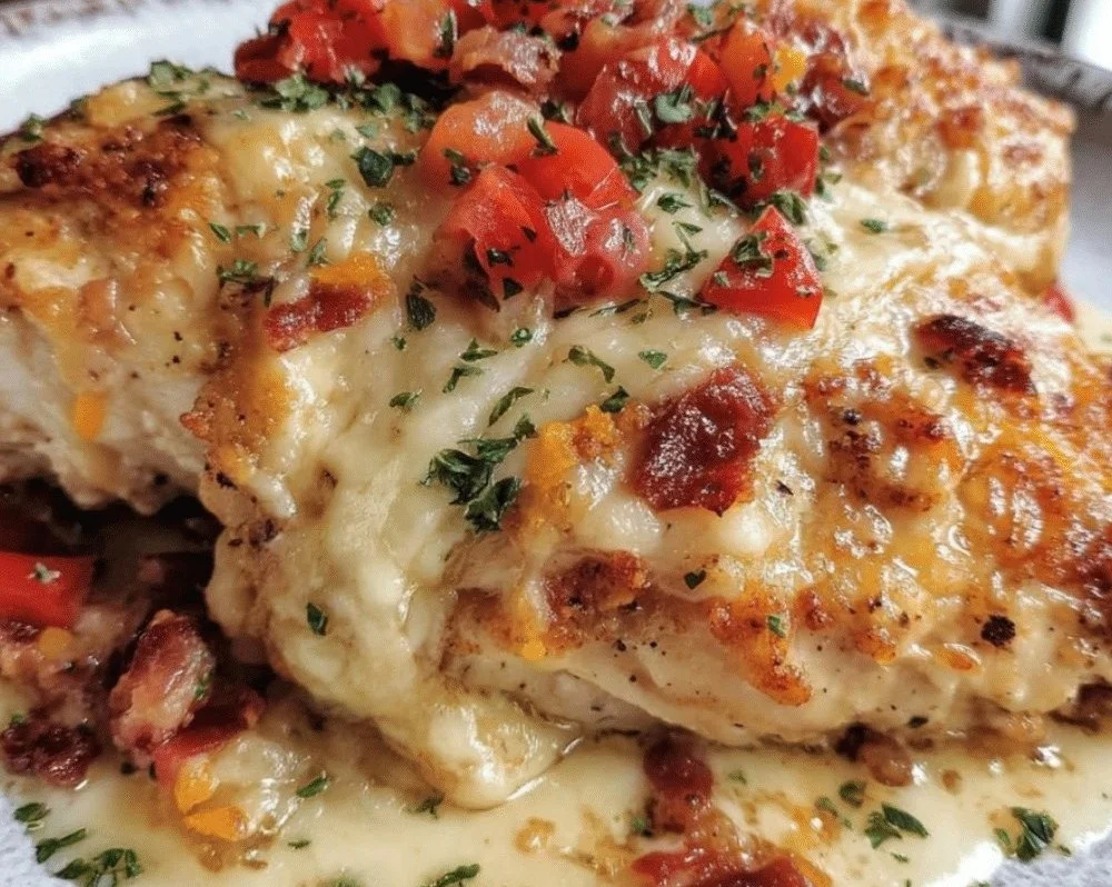 Cheesy Monterey Chicken dish ready in 30 minutes, perfect one-pan dinner idea.