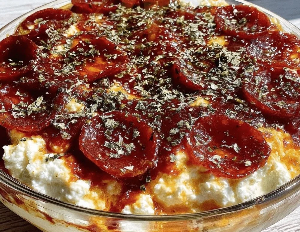High protein Cottage Cheese Pizza Bowl, a quick and nutritious meal option