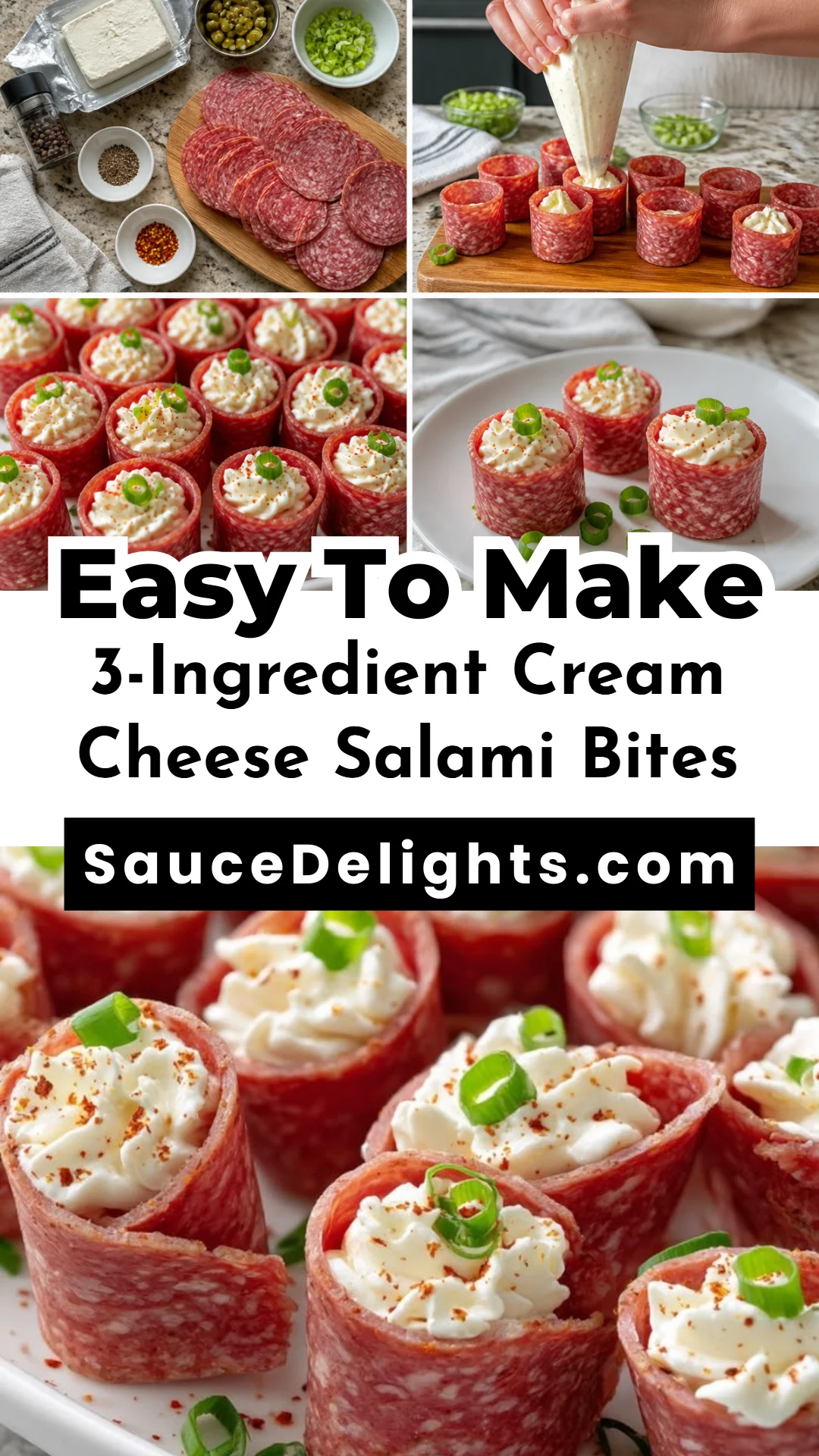 3-Ingredient Cream Cheese Salami Bites