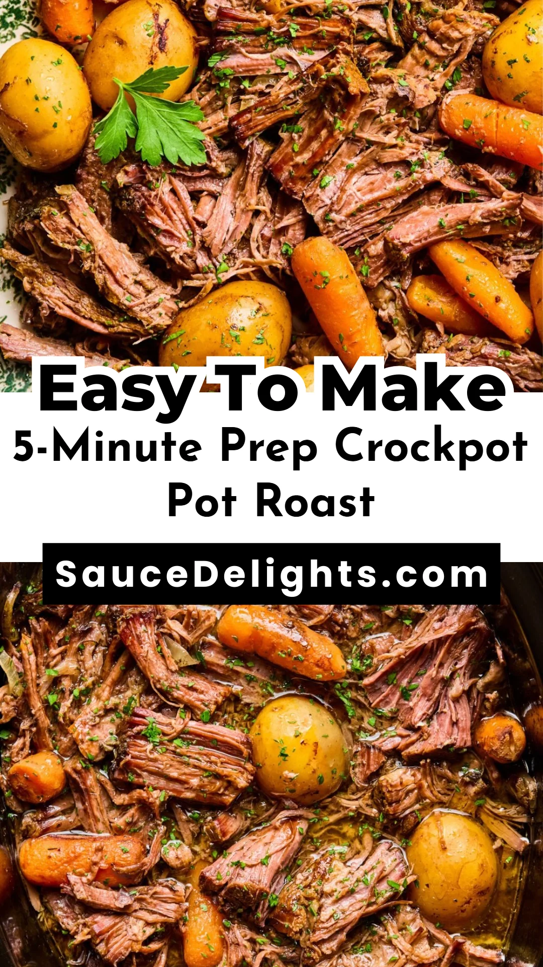 5-Minute Prep Crockpot Pot Roast