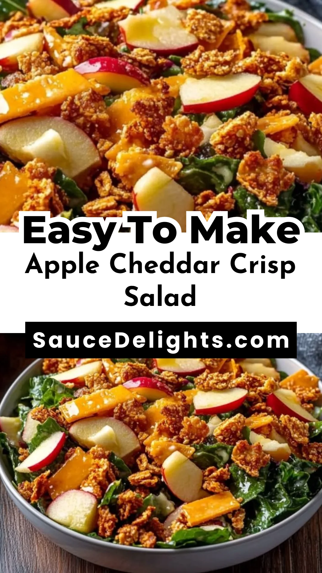 Apple Cheddar Crisp Salad