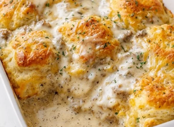 Biscuits and Gravy Casserole