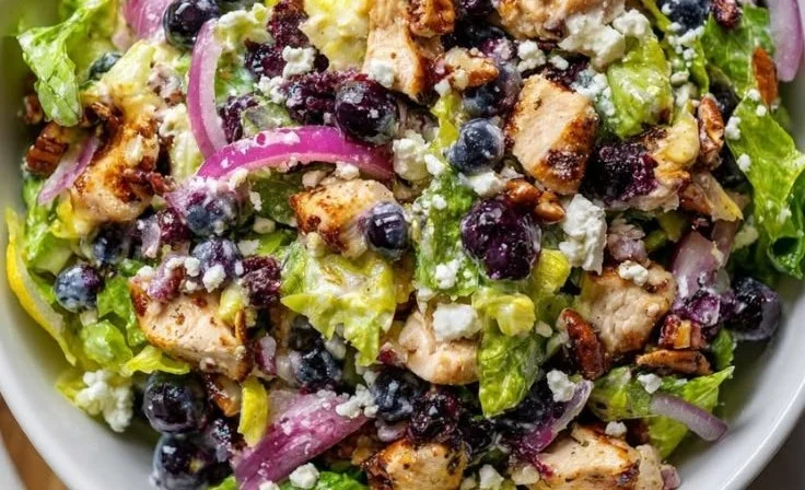Blueberry Lemon Chicken Chopped Salad in 25 Minutes
