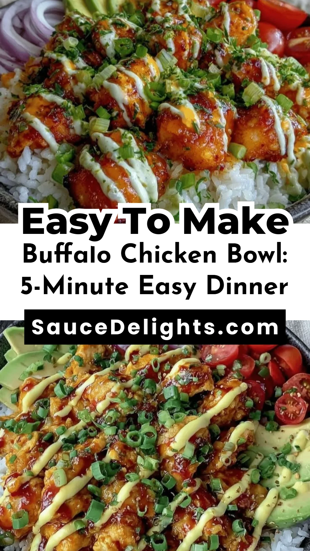 Buffalo Chicken Bowl: 5-Minute Easy Dinner