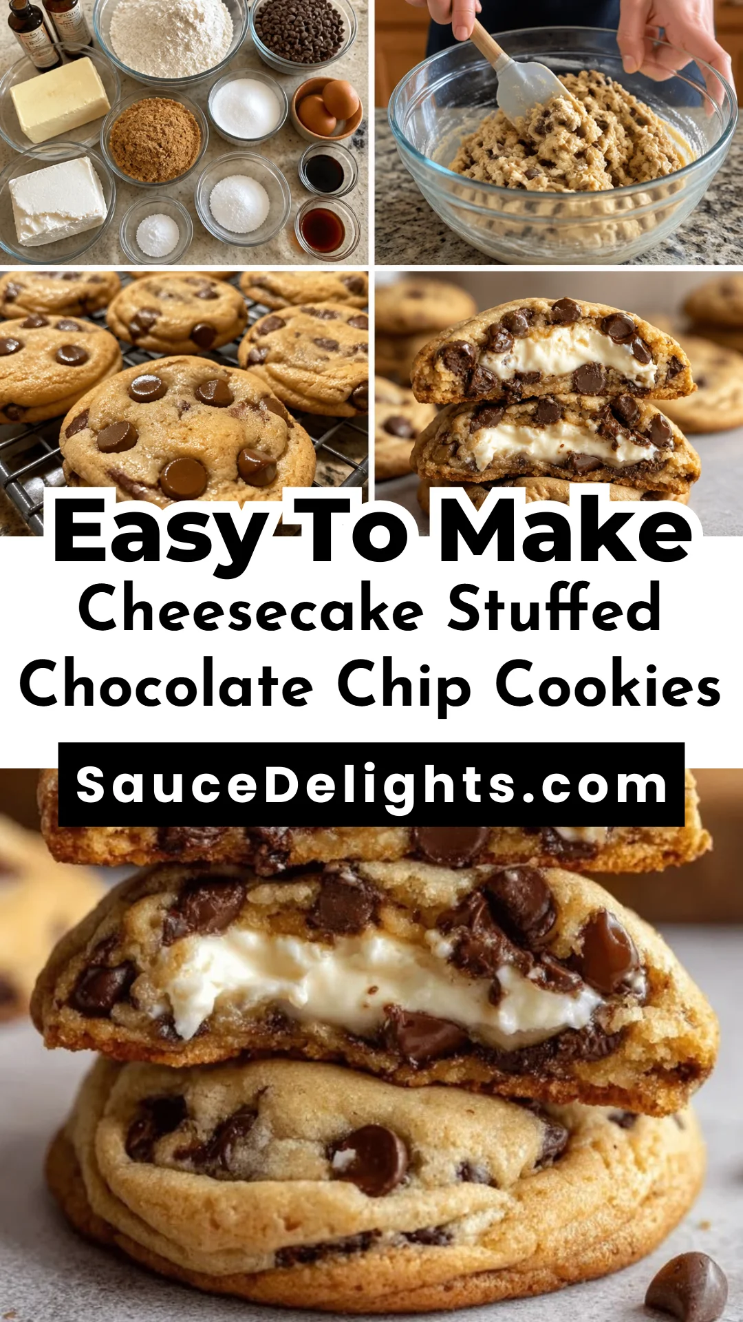 Cheesecake Stuffed Chocolate Chip Cookies