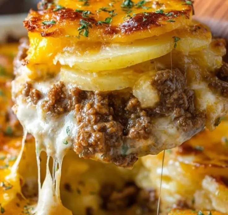 Cheesy Hamburger Potato Casserole