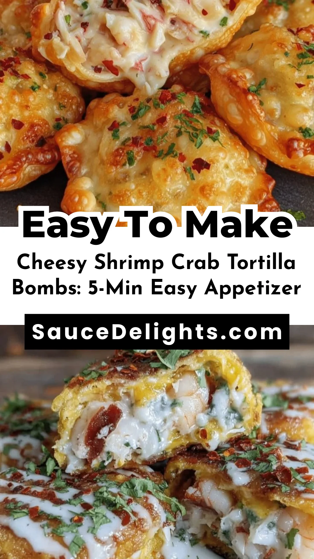 Cheesy Shrimp Crab Tortilla Bombs: 5-Min Easy Appetizer