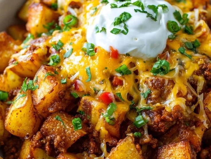 Cheesy Taco Potatoes