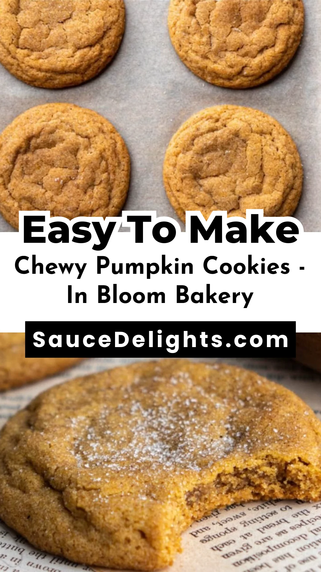 Chewy Pumpkin Cookies - In Bloom Bakery
