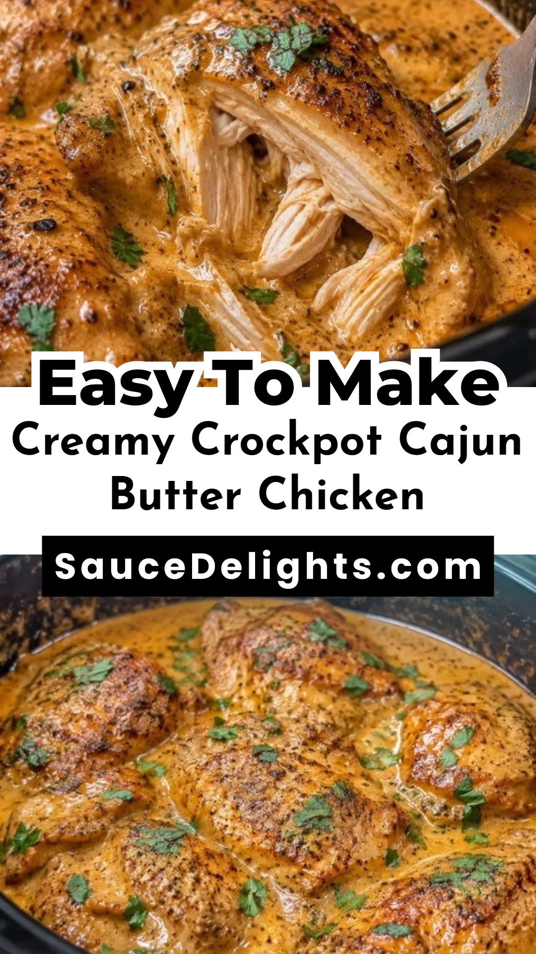 Creamy Crockpot Cajun Butter Chicken