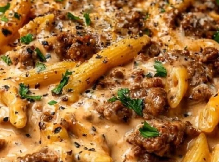 Creamy High-Protein Beef Pasta